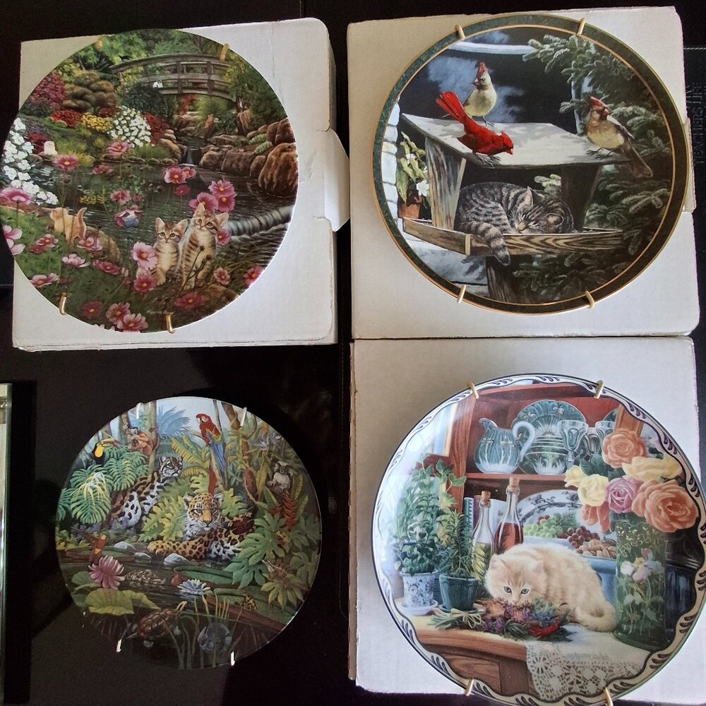 3 Beautiful Bradford Exchange Wall Plates
